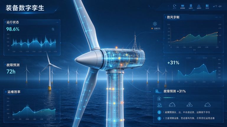 装备数字孪生风电运维-济南瓦力动漫数字孪生可视化